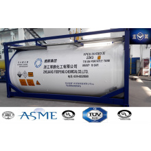 21000L carbono tanque de acero recipiente para Ahf químicos peligrosos con válvulas japonés